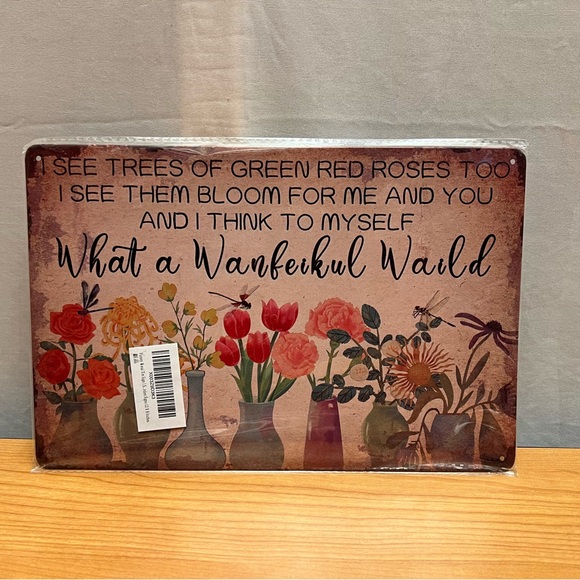 Other - 🪴 12x8 Metal Garden Sign